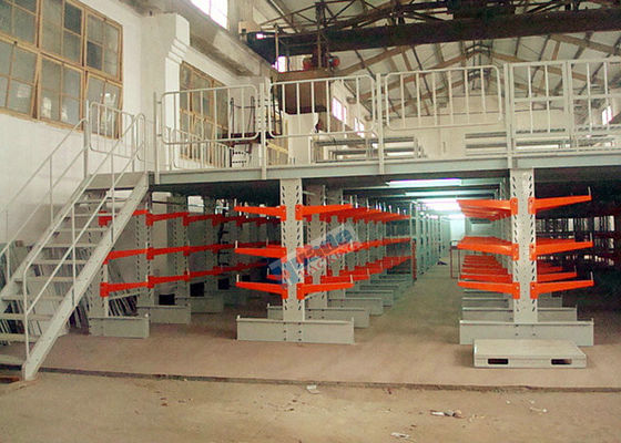 Supply Chain 800 mm Length Cantilever Storage Racks 100 Kg Upright Load